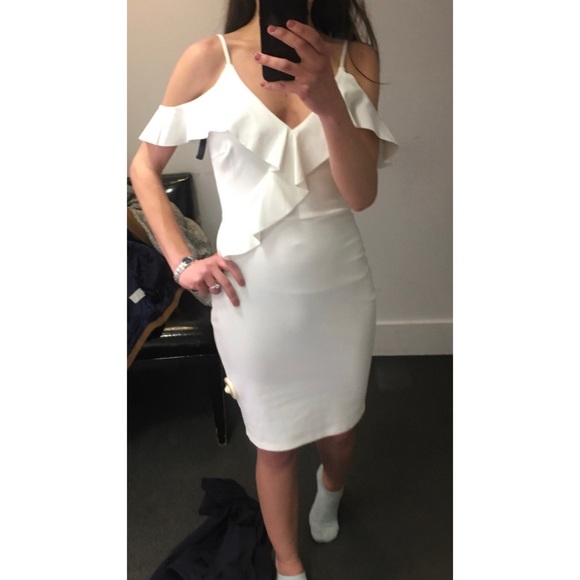 White Midi Dress AQUA - Picture 2 of 8